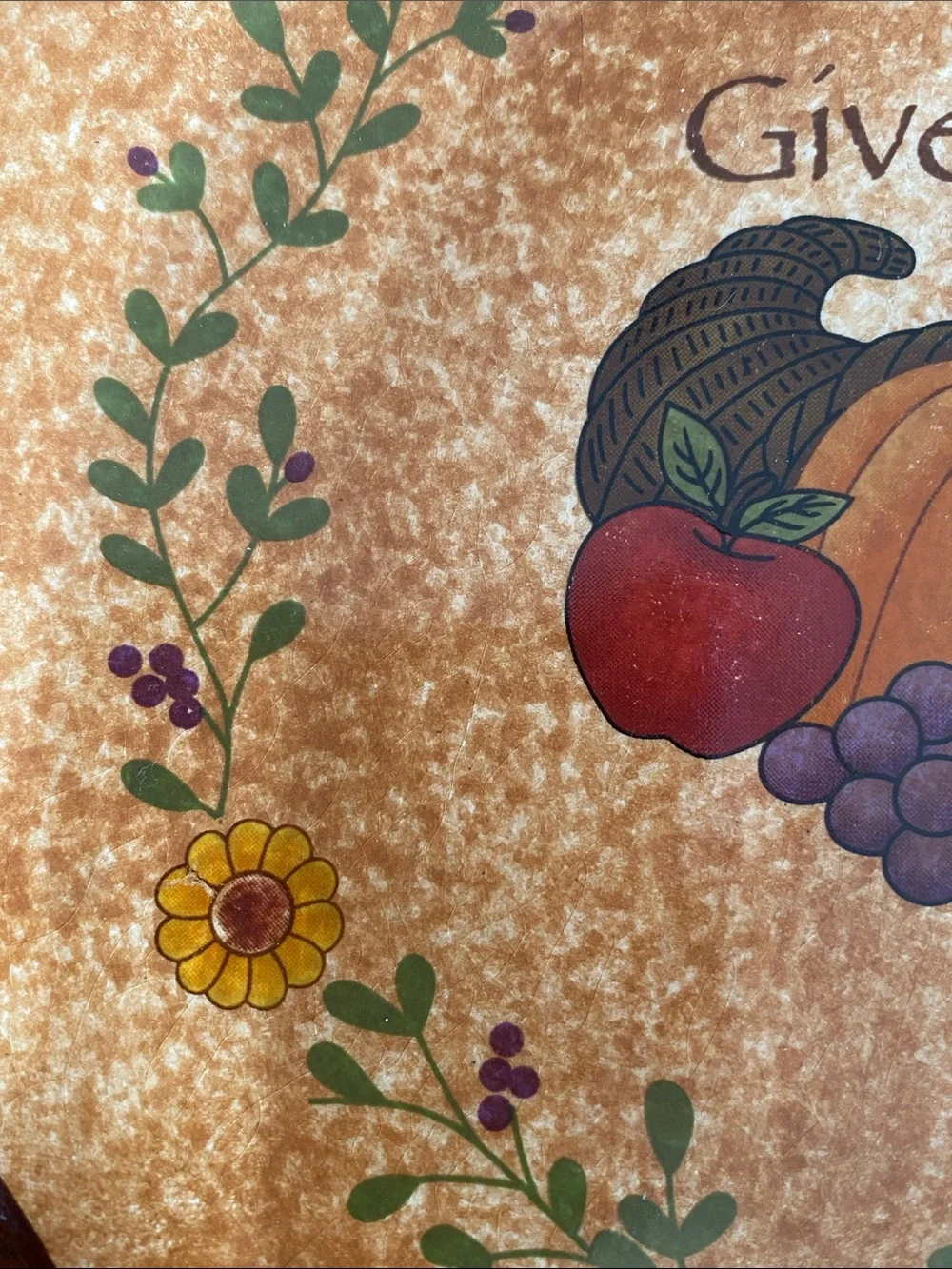 Pumpkin Ceramic Appetizer Plate Give Thanks Fall Thanksgiving Hostess Gift